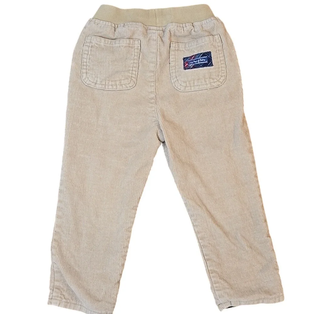 Jojo Maman‎ Bebe Boy's Corduroy Tan Camel Pants w Pockets 18-24 Months